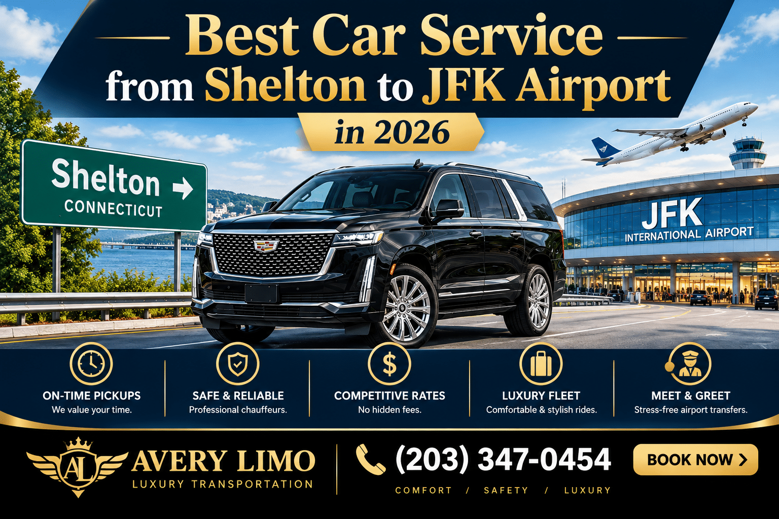 shelton to jfk car service